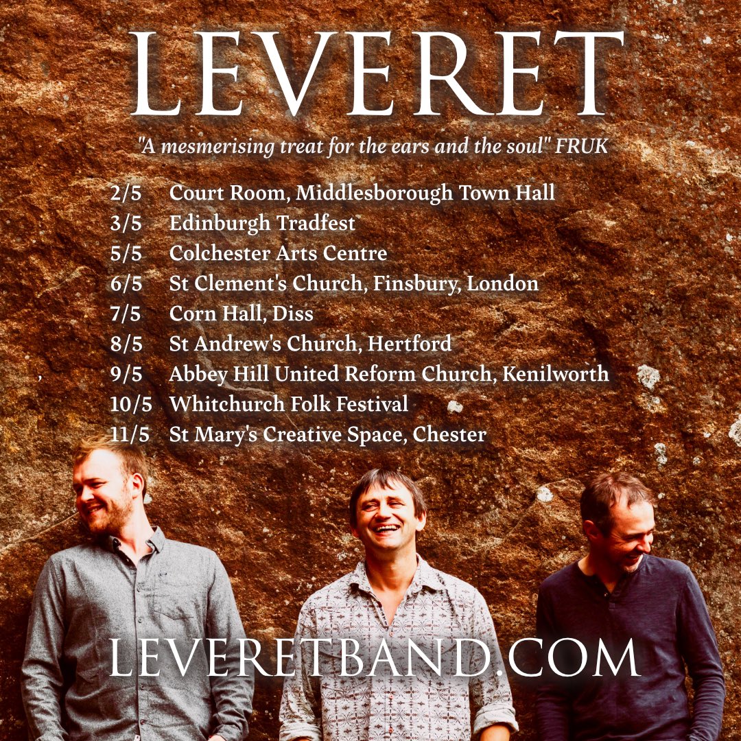 Announcing our May 2025 tour! 

All tickets from leveretband.com

We have new tunes to play for you!!! 

See you all soon 😊