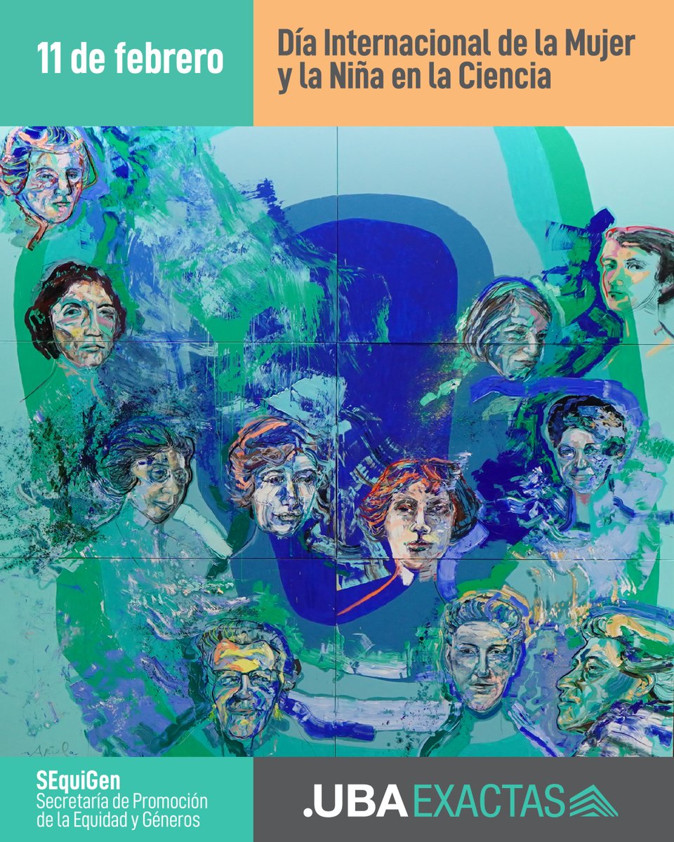 Exactas_UBA's tweet photo. 📅Hoy celebramos el Día Internacional de la Mujer y la Niña en la Ciencia, una fecha clave para visibilizar el papel fundamental de las mujeres en la ciencia y promover la equidad de género en el ámbito académico y profesional.👩‍🔬👩‍🔬

Aprovechamos para contarte dos iniciativas que nos llenan de orgullo:

👉 Mural de Pioneras
Ubicado en el Pabellón 0, este mural es un homenaje a las mujeres que abrieron camino en las ciencias y dejaron una huella imborrable en nuestra facultad.

👉Actividades en la Colonia de Verano de la UBA
El lunes 17 de febrero, de 9:30 a 12:30 h, estaremos presentes en el Campo de Deportes con estaciones interactivas pensadas para fomentar la participación de niñas y jóvenes en disciplinas científicas. Organizan la SECCB y Sequigen.

💜 Desde Exactas, reafirmamos nuestro compromiso con aquellas científicas que han marcado la historia y siguen construyendo el futuro y las políticas de género y equidad para que más mujeres y niñas se acerquen y permanezcan en actividades científicas.