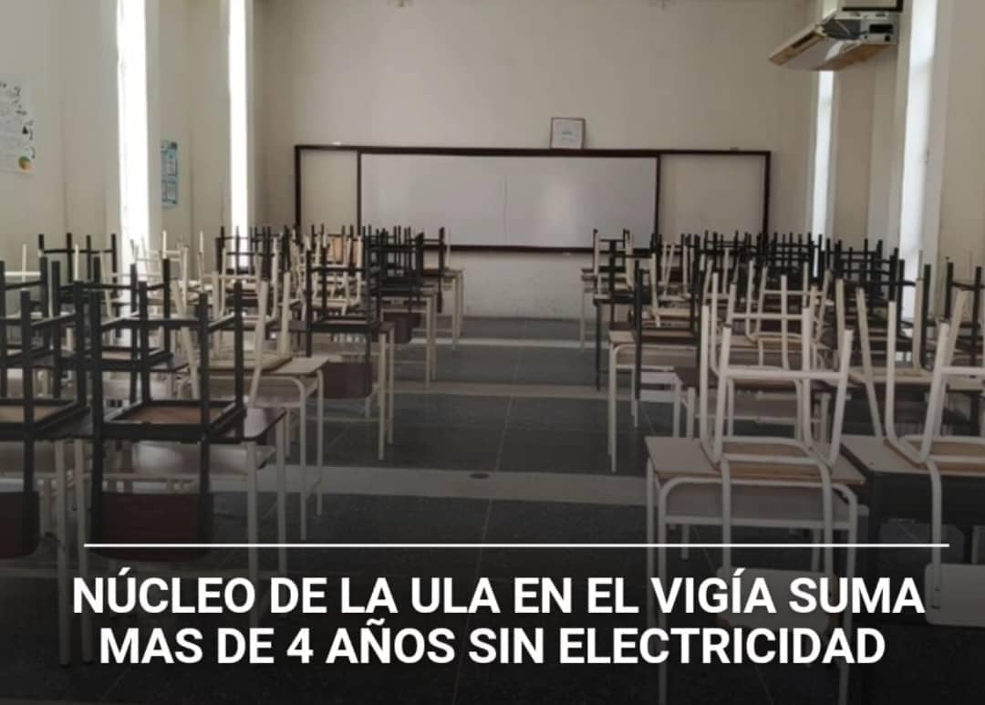 🚨Núcleo #ULA Vigía🚨
Más de 4 años sin electricidad, la ULA realizo diferentes solicitudes a Gobernador de Mérida, Corpoelec, Ministerio.....y todavía no tenemos repuestas...
facebook.com/share/p/164FSn…
<a href="/bonuccimario/">Mario Bonucci R.</a> <a href="/leoperiodista/">Leonardo León</a> <a href="/rectoradoula/">Rectorado ULA</a>