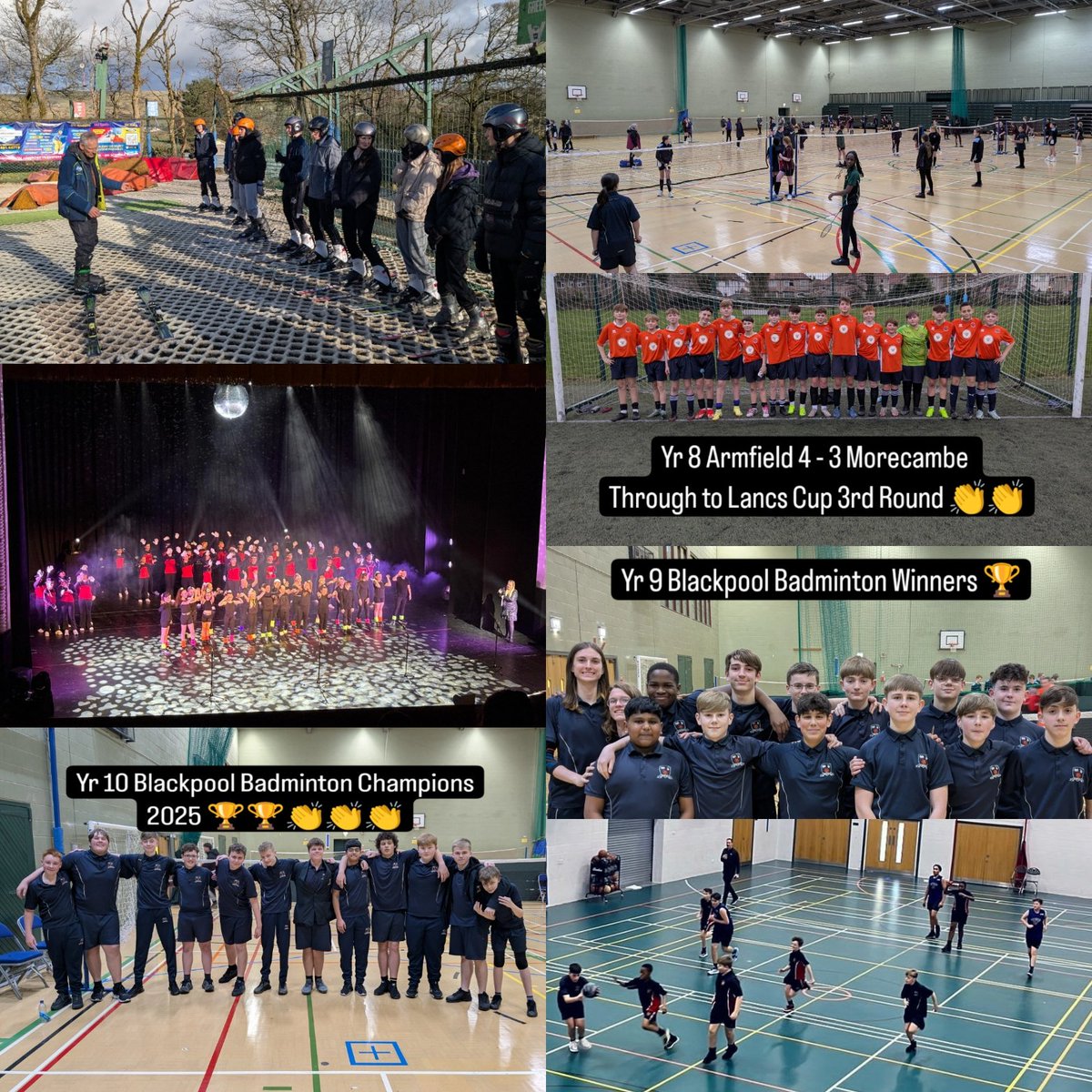 @ArmfieldPE (@armfieldpe) on Twitter photo Great term for Sport at <a href="/ArmfieldFCAT/">Armfield Academy</a> .
Yr 8 Badminton πΈ Champions π
Yr 9 Badminton πΈ Champions π
Yr 10 Badminton πΈ Champions π
50 Dancers at School Alive
Yr 7 Basketball π Winning their Lancashire group beating Corpus 28-10 and Archbishop 32-2
Skiing at Rossendale Great term for Sport at <a href="/ArmfieldFCAT/">Armfield Academy</a> .
Yr 8 Badminton πΈ Champions π
Yr 9 Badminton πΈ Champions π
Yr 10 Badminton πΈ Champions π
50 Dancers at School Alive
Yr 7 Basketball π Winning their Lancashire group beating Corpus 28-10 and Archbishop 32-2
Skiing at Rossendale