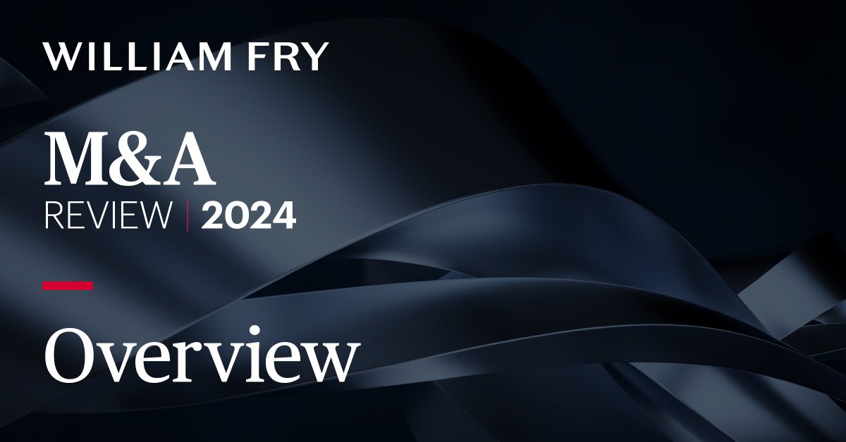 M&amp;A activity in Ireland proved extremely resilient in 2024 – particularly in terms of value, click to read our M&amp;A Review for 2024. 

williamfry.com/knowledge/over…

#WilliamFry
