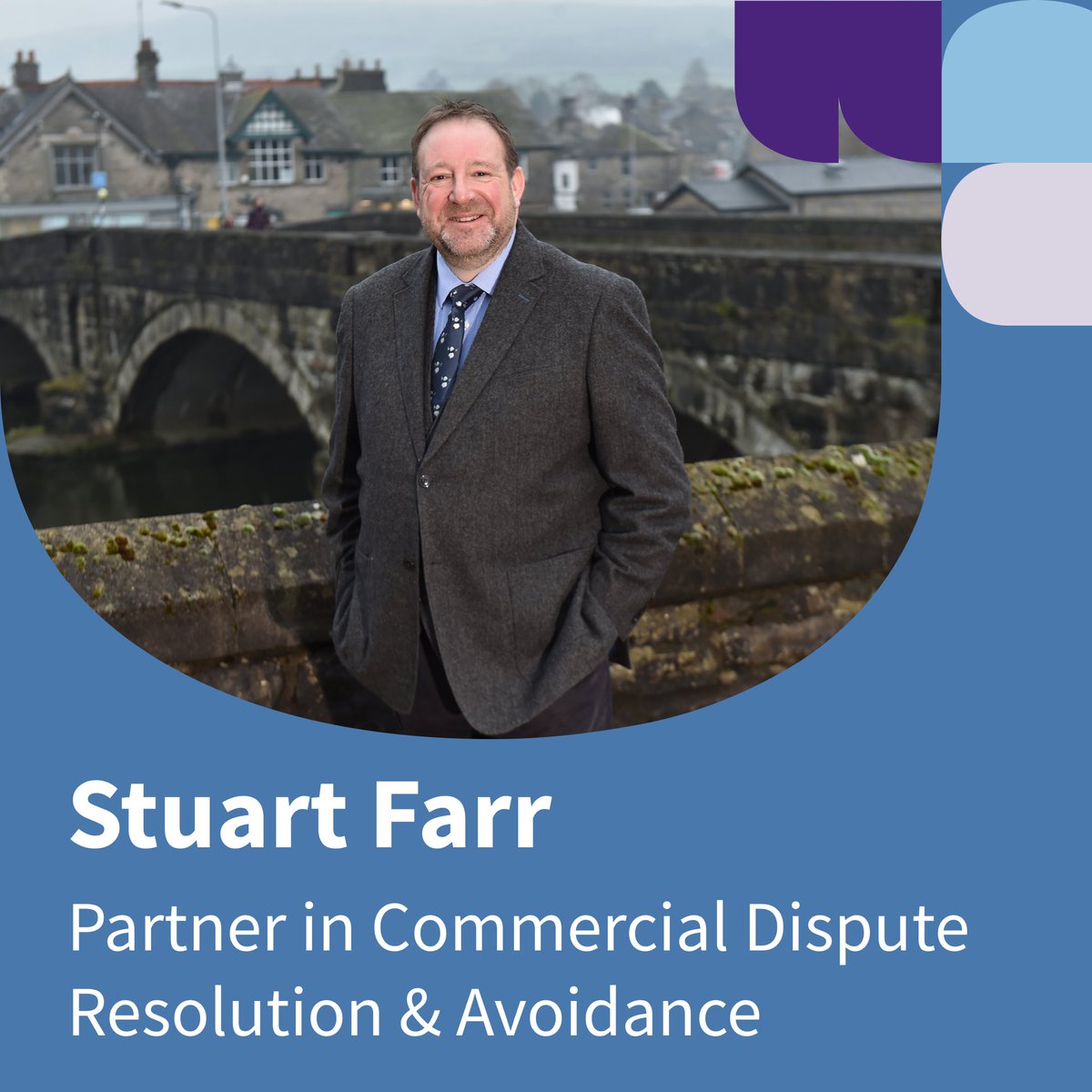 We're delighted to welcome Stuart Farr, Partner in our Commercial Dispute Resolution team at our Kendal office. Stuart will advise clients on handling all manner of technical and complex disputes, particularly specification breaches and product liability. bit.ly/3Qdxf2h