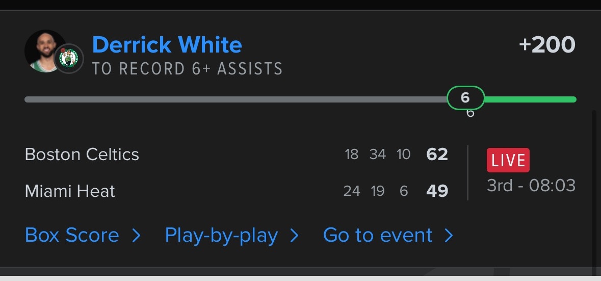 🚨 ANOTHER AI WINNER! 🚨

A Fade Everyone AI member just cashed a +200 bet on Derrick White 6+ assists 📊💰

🔥 AI Projection: White was set to dominate the playmaking stats.
🔥 Reality: Cashed it midway through the 3rd quarter… EASY MONEY!

Stop watching &amp; start winning! Our AI