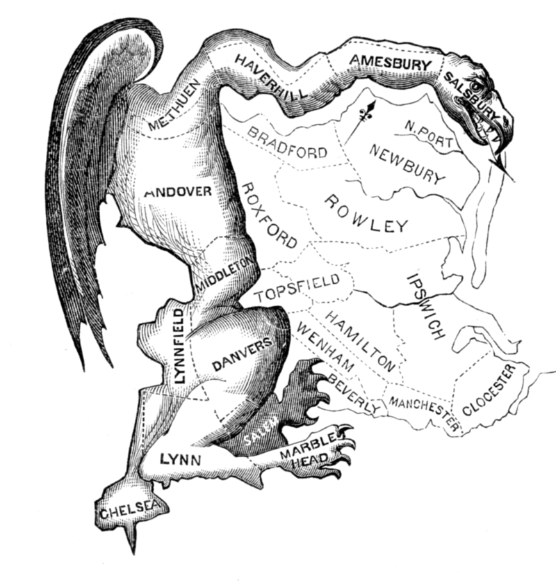 #OTD in #history, 1812, #Massachusetts Gov. Elbridge Gerry—a signer of the Declaration of Independence—reluctantly signed a bill that redrew state voting districts, advantaging his party. Since the map resembled a salamander monster, the practice became known as “gerrymandering.”
