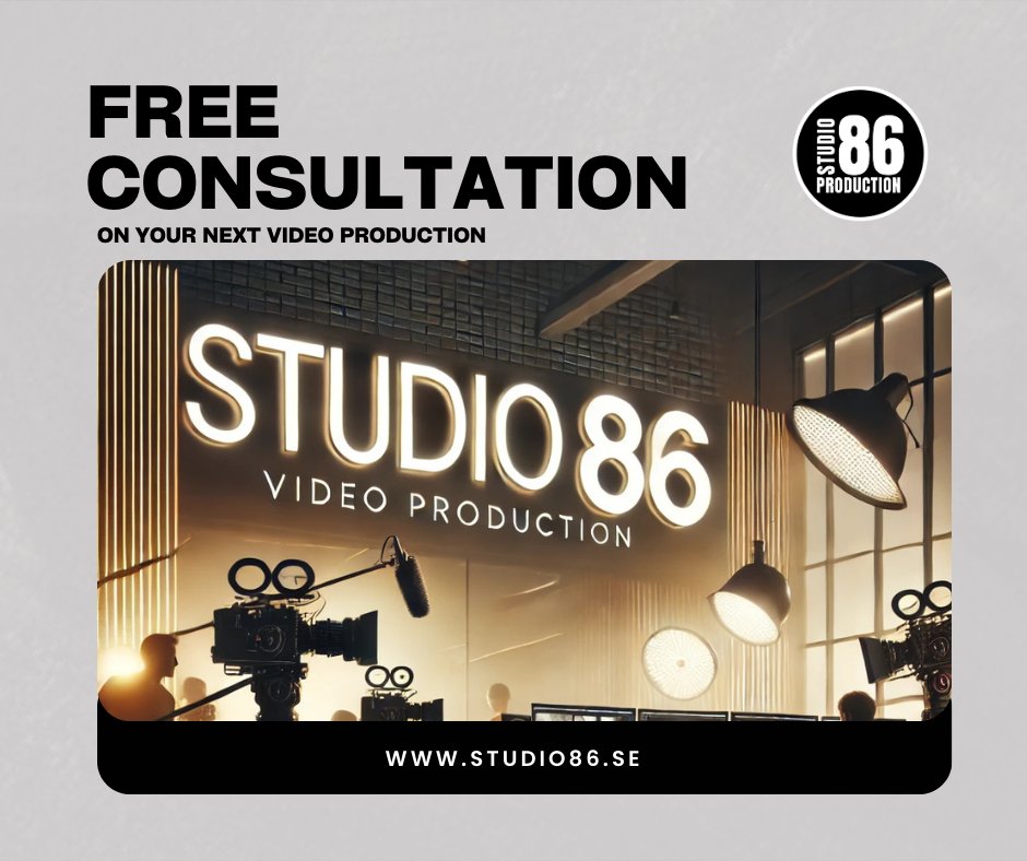 🎬 Få en expertstrategi för videoinnehåll – Gratis konsultation 
Vill du skapa högkvalitativt videoinnehåll som engagerar, bygger förtroende och konverterar? Boka en kostnadsfri, personlig konsultation med Studio 86. lnkd.in/dAAcirq2