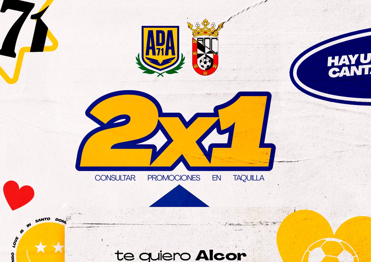 ¡Vente al Alcorcón Ceuta por San Valentín! 💛

🏟️ Invitación gratuita para abonados
🎟️ 2x1 en entradas
🛒 Si compras la camiseta en nuestra tienda, te regalamos la serigrafía o una bufanda

#AlcorcónCeuta #PrimeraFederación 

adalcorcon.com/noticias/promo…