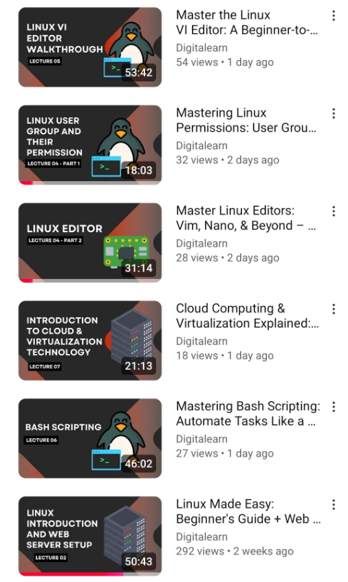 DIGITALEARN_1's tweet image. Linux: Zero to Hundred 💯
Start Today: youtube.com/@digitalearn_o… 
Never regret ⚡
𝘽𝙤𝙤𝙠 1:1 𝙘𝙖𝙡𝙡 𝙬𝙞𝙩𝙝 𝙤𝙪𝙧 𝙀𝙭𝙥𝙚𝙧𝙩𝙨: docs.google.com/forms/d/e/1FAI…