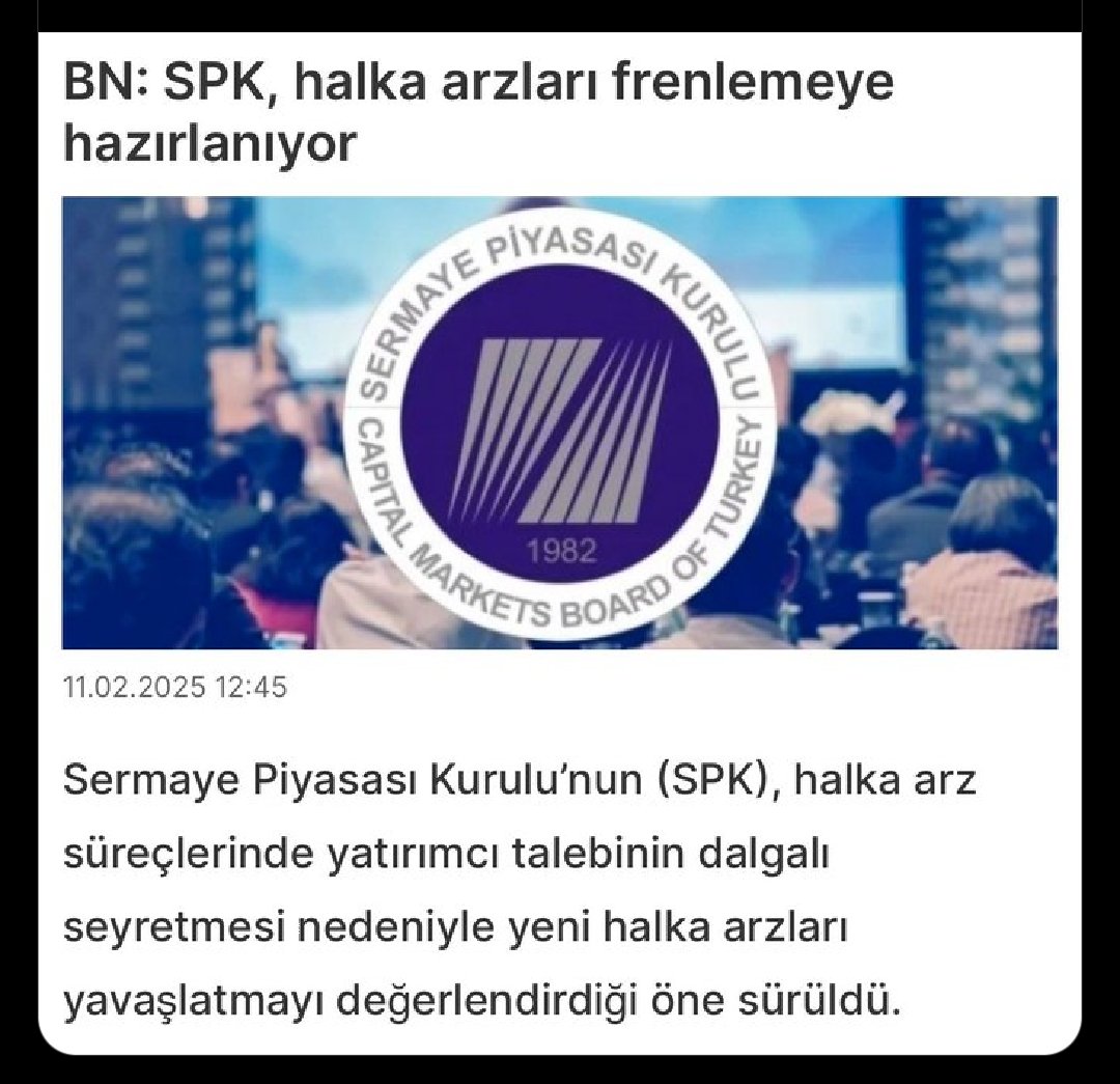 Bu piyasada yaşanan nakit  #halkaarzadurde
sıkıntısın da borsa yatırımcıları arzlara  katılarak  <a href="/spkgovtr/">SPK</a> batmak üzere olan şirketlerin borcuna can simidi oldu sanki
#halkaarz
#Borsaistanbul 
#xu100