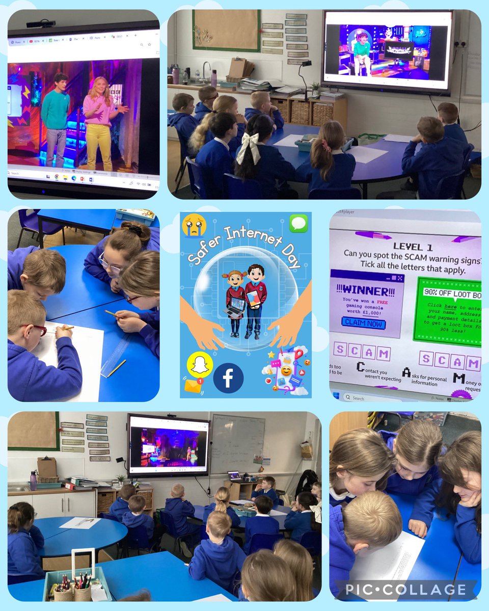 #SaferInternetDay2025
Today year 4 have been learning about ways to keep themselves safe online.
Miss Price has taught us how to recognise and protect ourselves and others from scams online. 📩💻📲