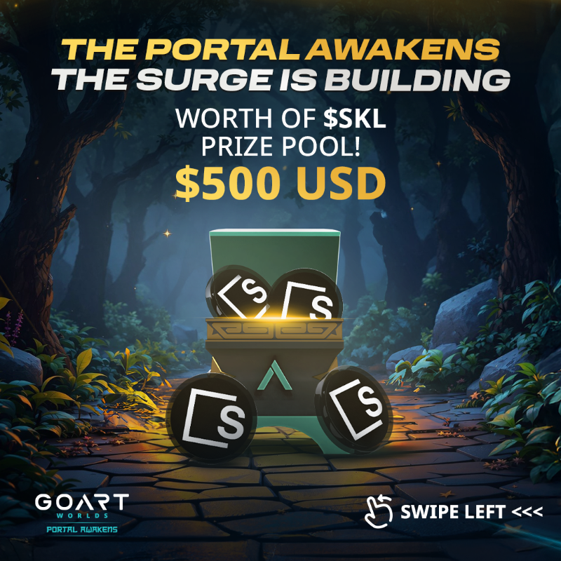 goartworlds's tweet photo. The 2. SKL Surge Treasure Hunt begins today at 4 PM UTC!

🏆 500 $USDT worth of $SKALE Prize Pool!

📍 Taksim Square &amp; Ayazpaşa Portals
📅 11 – 16 February
💰 Top 50 players win! Don’t forget to fill out the reward form at the end to claim your prize!

@SkaleNetwork 

#PlayToEarn