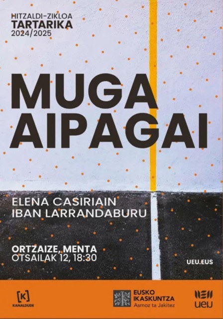Eusko Ikaskuntza (@ei_sev) on Twitter photo ๐ฅ#Tartarika hitzaldi-zikloa: MUGA AIPAGAI
ย
๐ฅElena Casiriain eta @IbanLarranda
๐
Otsailak 12
๐ก18:30etan
๐Ortzaize. Menta liburudendan
<a href="/ueu_orokorra/">UEU</a>
<a href="/OihanaGZ/">Oihana Galรฉ Z</a> <a href="/EIparralde/">EuskoIkaskuntza Iparralde</a> <a href="/Kanaldude/">Kanaldude</a>
#AsmoztaJakitez #euskoikaskuntza ๐ฅ#Tartarika hitzaldi-zikloa: MUGA AIPAGAI
ย
๐ฅElena Casiriain eta @IbanLarranda
๐
Otsailak 12
๐ก18:30etan
๐Ortzaize. Menta liburudendan
<a href="/ueu_orokorra/">UEU</a>
<a href="/OihanaGZ/">Oihana Galรฉ Z</a> <a href="/EIparralde/">EuskoIkaskuntza Iparralde</a> <a href="/Kanaldude/">Kanaldude</a>
#AsmoztaJakitez #euskoikaskuntza