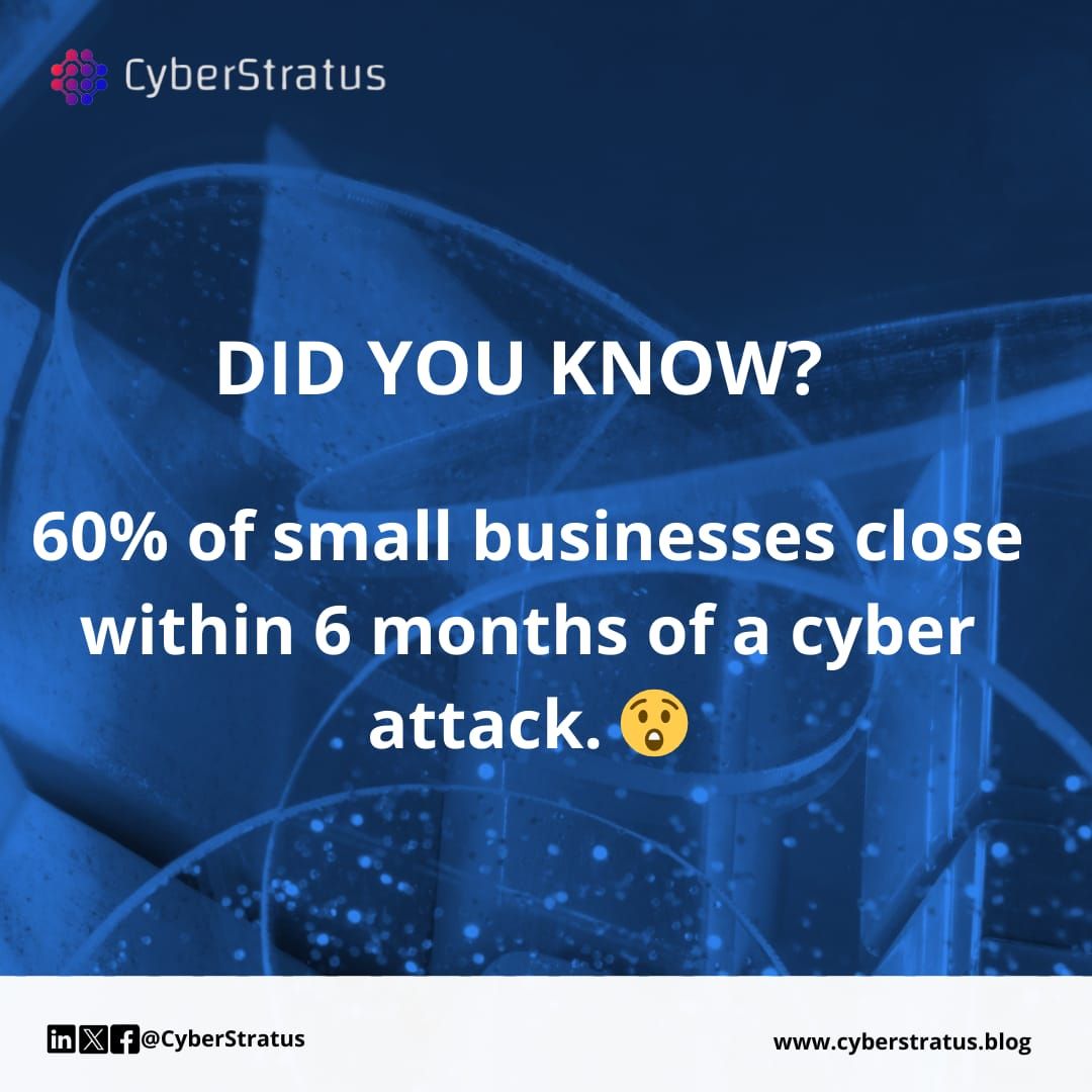 CyberStratus's tweet photo. Cybersecurity is an investment, not an expense. Strengthen your defenses before an attack happens.  

Let CyberStratus audit your security risks. Visit our blog for latest update: https://t.co/5909SQwC19

#SMEs #Cyberstratus #Cybersecurity https://t.co/Ze30zcYKUX