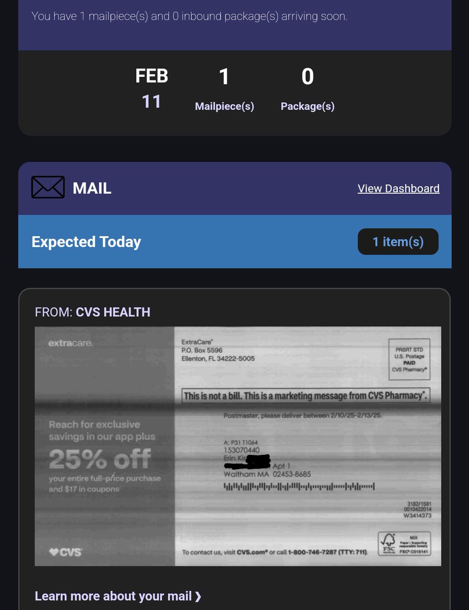 EamonDawes's tweet image. #HappyBirthday to me! If you want to know what you can look forward to from birthdays in your 30s, I received a single letter...from CVS... addressed to the previous tenant from 9 years ago 🥳