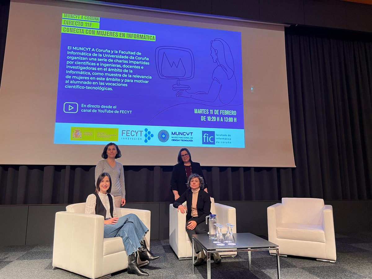 Lia2Udc's tweet photo. 💻✨Hoy, en el MUNCYT A Coruña, María Martínez compartió su experiencia y visión sobre el papel de las mujeres en la informática, inspirando a futuras generaciones. 🚀👩‍💻

#MaríaMartínez #MujeresEnInformática #STEM #Tecnología #MUNCYT 

@FIC_UDC @citicresearch @UDC_gal https://t.co/uihs29mZbK
