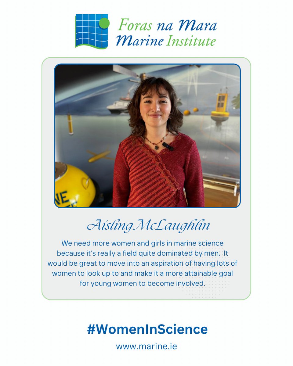 MarineInst's tweet photo. 🎉Celebrating #WomenInScience and our inspiring female scientists.

👩‍🔬 Aisling McLaughlin https://t.co/HlzPrlg9Na
