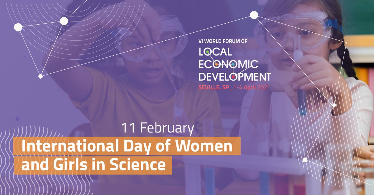 On the way to the #SevillaWorldForumLED, we celebrate #InternationalDayofWomenandGirlsinScience🔬💜

When women &amp; girls have access to science, local development moves forward. W/global partnerships in education, technology and research, we create a more inclusive &amp; sustainable🌍