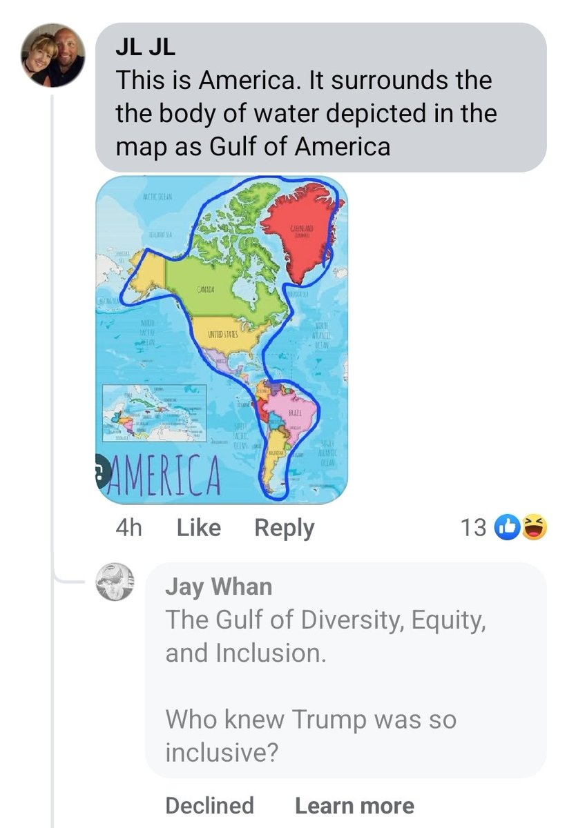 FreedomHardly's tweet photo. I mean, if it's *really* the Gulf of America. Then.....

#DEI https://t.co/ukOZ6PcN80