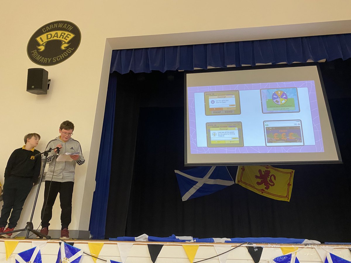 Mrs Alexander CPS (@mrsa_carnwathps) on Twitter photo Thanks to some of our Digital Leaders who led our Safer Internet Day assembly which the whole school came to watch. We learned all about how to protect ourselves from scams. We also sang ‘Check It’ by FischyMusic. <a href="/CarnwathPrimary/">Carnwath Primary School & Nursery Class</a> #SaferInternetDay Thanks to some of our Digital Leaders who led our Safer Internet Day assembly which the whole school came to watch. We learned all about how to protect ourselves from scams. We also sang ‘Check It’ by FischyMusic. <a href="/CarnwathPrimary/">Carnwath Primary School & Nursery Class</a> #SaferInternetDay