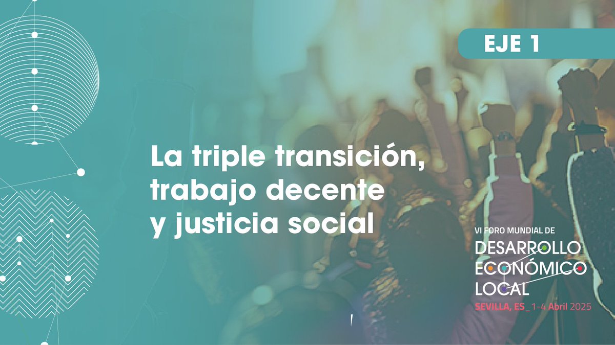 🌏#SevillaWorldForumLED🌱Eje 1: Triple transición

#díamujeryniñaenciencia💻 #TransiciónDigital: Intercambiaremos cómo la digitalización está transformando el empleo y la economía, y cómo garantizar que nadie se quede atrás en esta nueva era.

1-4 abril🗓️ledworldforum.org