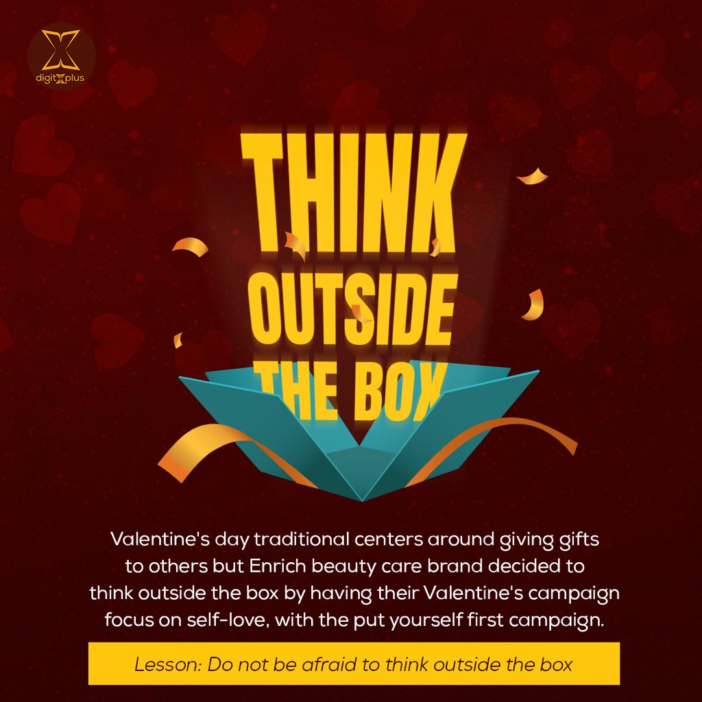 DigitXplus's tweet photo. Here is how to create butterflies in your audience tummy this Valentine's day taking a cue from Enrich beauty care brand unique approach to Valentine's day.

#digitXplus #theHive #Digitalmarketing #advertising #branding #appdev #paidmedia #mediaplanning #socialmedia https://t.co/VjdI3voAZ3