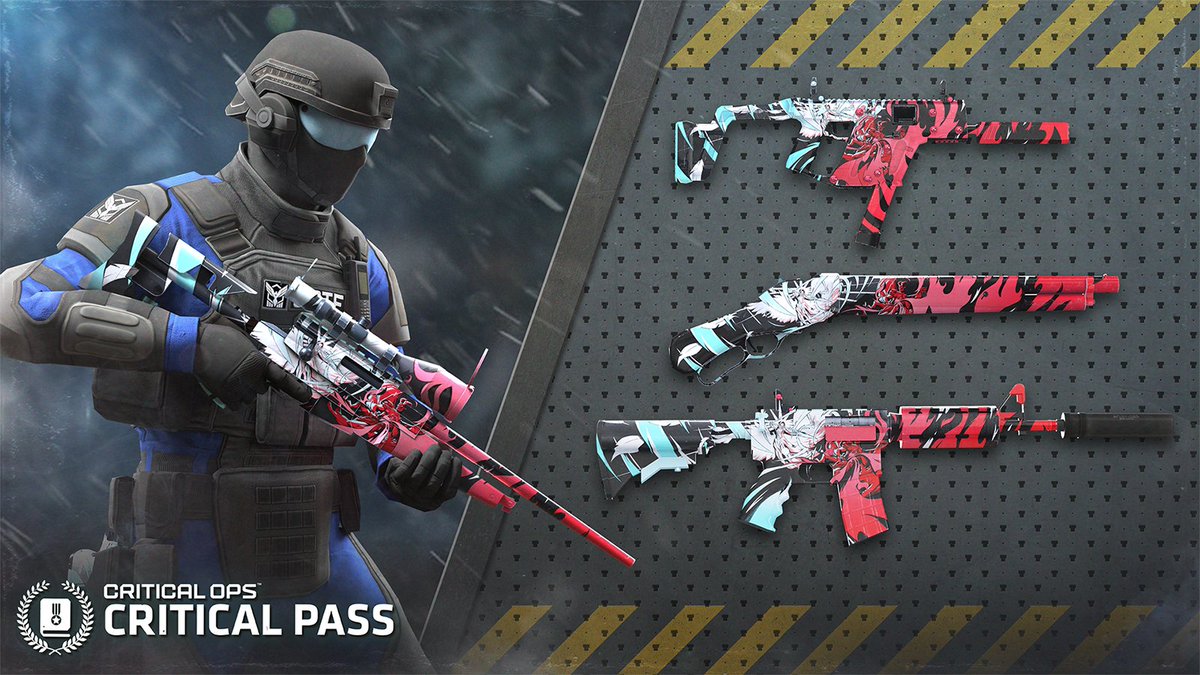 🔥Critical Pass: Diabolic Divine is here!🔥

Harness the power of light and darkness with themed skins, cases, and credits.💥

Get the pass now &amp; start unlocking the rewards! 

#CriticalOps #MobileFPS #CriticalPass