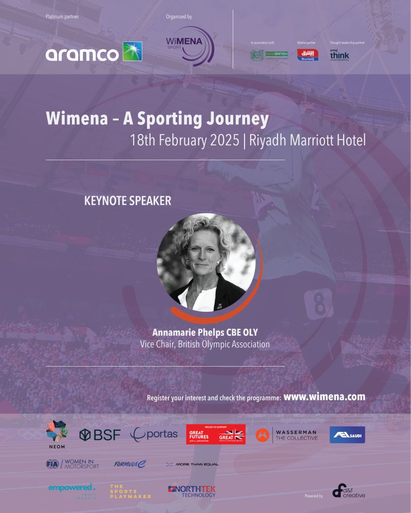 Arabian Business Community (ABC GCC) (@abcingcc) on Twitter photo 🚀<a href="/wimenasport/">Wimena - Women in Sport</a> is honoured to welcome Annamarie Phelps CBE OLY (<a href="/PhelpsAnnamarie/">Annamarie Phelps</a>) to our lineup! 📷 We are proud to have <a href="/aramco/">aramco</a> as our Platinum Partner #wimenasportwitharamco #WIMENA #WomenInSport #Leadership #SportsGovernance #Olympics #AthleteWelfare 🚀<a href="/wimenasport/">Wimena - Women in Sport</a> is honoured to welcome Annamarie Phelps CBE OLY (<a href="/PhelpsAnnamarie/">Annamarie Phelps</a>) to our lineup! 📷 We are proud to have <a href="/aramco/">aramco</a> as our Platinum Partner #wimenasportwitharamco #WIMENA #WomenInSport #Leadership #SportsGovernance #Olympics #AthleteWelfare