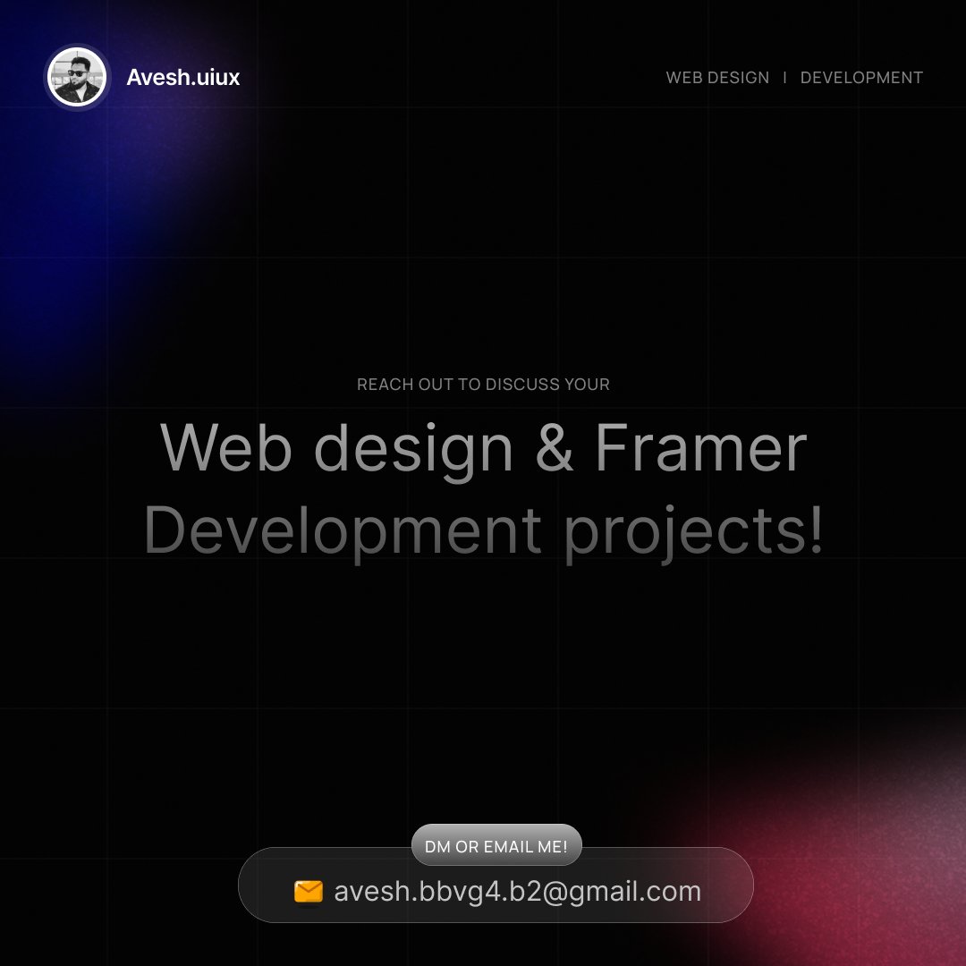 aveshuiux's tweet photo. Dinemist - SaaS-based website!

Feel free to share your feedback about the design in the comments section.

For project discussions, please email me at
✉avesh.bbvg4.b2@gmail.com

--
Hashtag ⚡
#webdesign #uiux #design #framer #saas #landingpage #webflowdesign #webflowdesigners https://t.co/vYQUewzrXZ