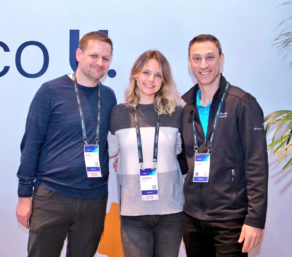 Patrick Gargano (@patrickgargano) on Twitter photo Can you handle the level of SD-WAN knowledge in this photo? Meet my colleagues at the <a href="/CiscoPress/">ciscopress</a> booth <a href="/CiscoLiveEMEA/">Cisco Live EMEA</a> and have them sign their SD-WAN book for you at the author event today at 3pm. Can you handle the level of SD-WAN knowledge in this photo? Meet my colleagues at the <a href="/CiscoPress/">ciscopress</a> booth <a href="/CiscoLiveEMEA/">Cisco Live EMEA</a> and have them sign their SD-WAN book for you at the author event today at 3pm.