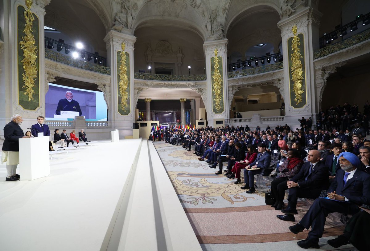 narendramodi's tweet photo. Nations are coming together to shape the future of AI—collaborating to ensure innovation is inclusive and transformative. We will keep working to make AI a force for progress and prosperity.

Here are some more glimpses from the AI Action Summit in Paris. https://t.co/CzZPS47Mou