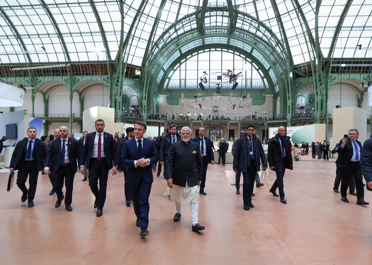 narendramodi's tweet photo. Nations are coming together to shape the future of AI—collaborating to ensure innovation is inclusive and transformative. We will keep working to make AI a force for progress and prosperity.

Here are some more glimpses from the AI Action Summit in Paris. https://t.co/CzZPS47Mou