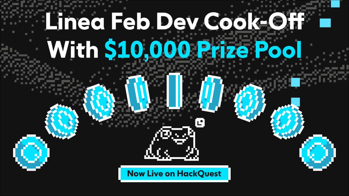 The Linea Dev Cook-Off is live! 

Build AI-powered innovations on <a href="/ponddotfun/">pond.fun</a>, the n1 memecoin launchpad on <a href="/LineaBuild/">Linea.eth</a> 🐸💡

🔥 $5,000 USDT prize pool.
🤖 Ship AI bots, AI trading tools &amp; onchain games.
🏆 Showcase your build &amp; win.

Mirror - efrogs.mirror.xyz/ELZItLnbrICo-w…