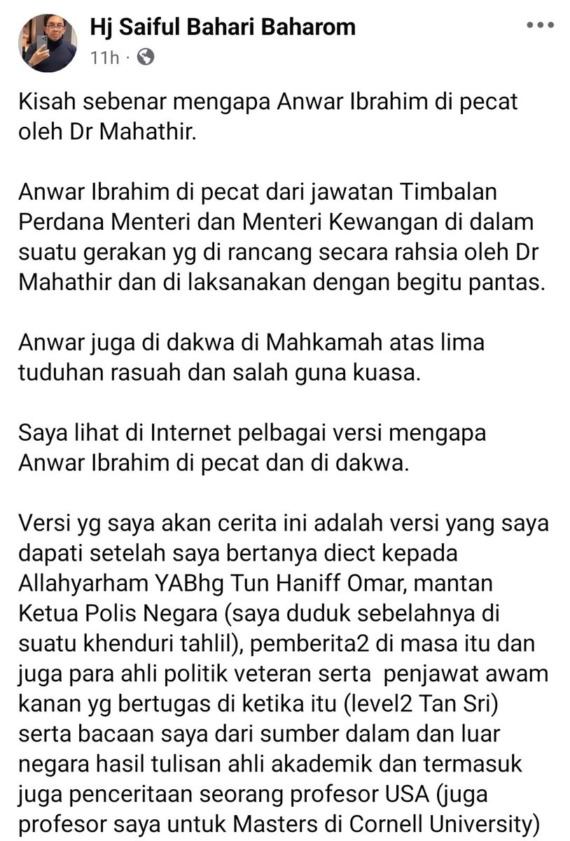 farhanzulkefly's tweet image. Hari ni kat FB viral tulisan mamat ni. Sekali baca, memang nampak real dan convincing. 

Tapi bila baca betul-betul, nampaklah dia main tibai je 👇