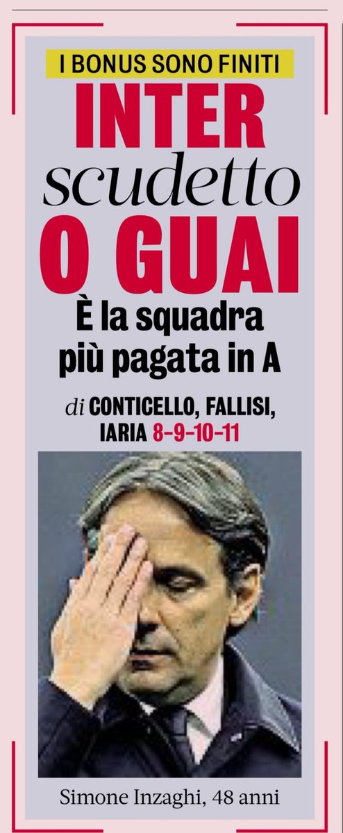 LucaCianca5's tweet photo. L'@Inter di #Inzaghi è talmente forte che può battere anche l'@AIA_it, gli #arbitri e le loro finte #compensazioni. E con esse #pressioni, #condizionamenti, #disinformazione, #propaganda e #servilismo. Lo ha già fatto in 20 edizioni della @SerieA. ⚫🔵⭐⭐ #ForzaInter https://t.co/5Od7RtP2Tr