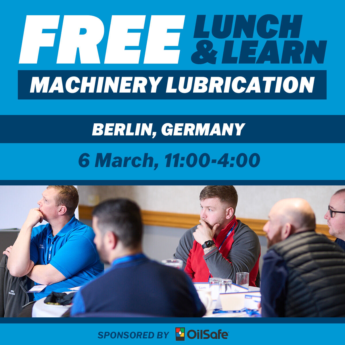 OilSafe_'s tweet photo. Join Noria for an exclusive Lunch &amp; Learn, sponsored by OilSafe! ✅ Expert lubrication strategies ✅ Network with industry pros

📅 March 6 | 11 AM – 4 PM (CET)
📍 Berlin, Germany
Seats are limited—register ⬇️
https://t.co/brWUKAR5J1
#OilSafe #Noria #MachineryLubrication #Germany https://t.co/DJAoVlxeA6