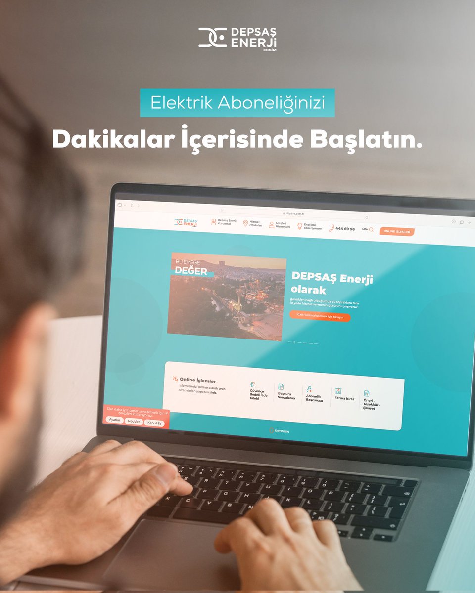 Elektrik aboneliğinizi taşınma sürecinde hızlı ve kolay bir şekilde başlatabilirsiniz!

Web sitemizin Online İşlemler bölümü ve e-Devlet Platformu üzerinden dakikalar içinde işleminizi tamamlayabilirsiniz.

Detaylı bilgi ve başvuru için: depsas.com.tr 🌐