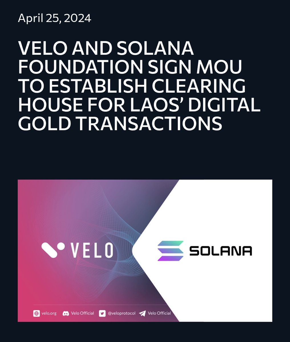 ChartNerdTA's tweet image. 🚨 $VELO | $SOL PLG Project News (Pacific Lightnet Gold) and #PLG token 🏅👇 

@veloprotocol
Is currently in the process of actively building the infrastructure for the Pacific Lightnet Gold Token 🏅 

PLG tokens revolutionize gold trading with Solana's blockchain for enhanced