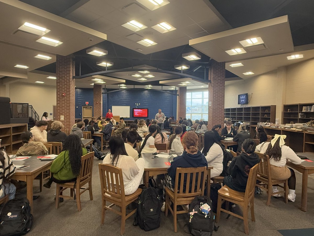 A big thanks to <a href="/WKUAdmissions/">WKU Admissions</a> <a href="/ChrisSontheHill/">Chris Storath</a> <a href="/WKUCareerCoach/">Andy Wagoner, WKU Career Coach</a> for meeting with our seniors admitted to <a href="/wku/">Western Kentucky University</a> to discuss next steps. So many Dragons➡️Hilltoppers!