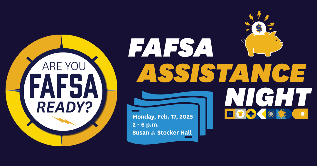 Do you and your family need help filling out the 2025-2026 FAFSA? We're here to help!

Meet with our financial aid advisors and get assistance with FAFSA completion at FAFSA Assistance Night - Monday, Feb. 17 from 2-6 p.m. in Stocker Hall

Register at kent.edu/ashtabula/aid