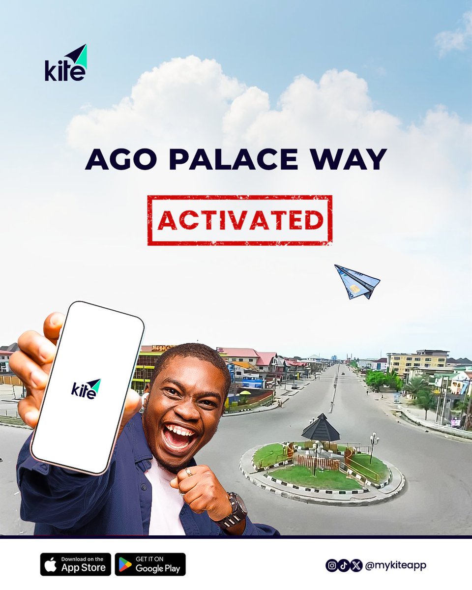 MyKiteApp's tweet photo. We’ve landed at Ago Palace Way/Amuwo Odofin! 🎉 Connect with neighbors and access cash with ease using Kite.
Download My Kite app now: https://t.co/T6UX6IKJOK
#KiteInLagos #PayWithKite #MyKiteApp What can you do with 15gb https://t.co/aFhVNtzgiR