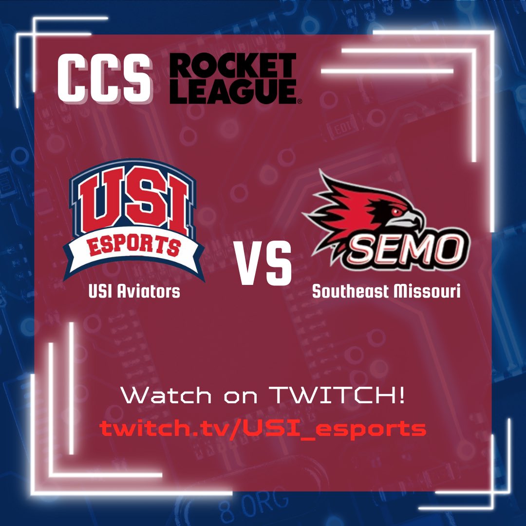 USI Esports (@usi_esports) on Twitter photo Time for OVC Play
Rocket League kicks off <a href="/CollegiateCCS/">Collegiate Conference Series</a> OVC play this week against SEMO!
#USIEsports Time for OVC Play
Rocket League kicks off <a href="/CollegiateCCS/">Collegiate Conference Series</a> OVC play this week against SEMO!
#USIEsports