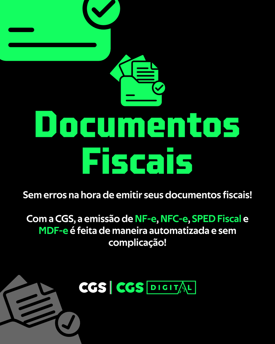 CGSDIGITAL_'s tweet photo. 💡 Com a CGS, a emissão de documentos fiscais fica mais rápida, segura e sem complicação. Simplifique sua rotina e esteja sempre em conformidade! #EficiênciaFiscal #GestãoInteligente #CGS https://t.co/ADUfv6hCJP