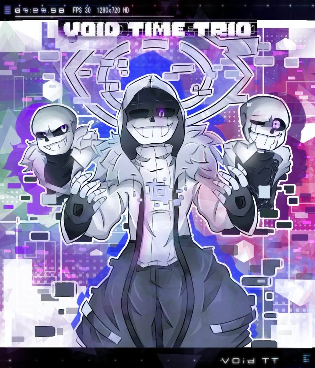 Void Time Trio Phase 4 #undertaleFanart #Sans #Void_Time_Trio