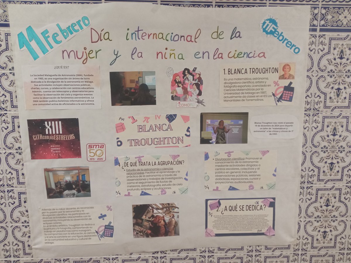 Este año hemos dedicado el #11F a Blanca Troughton, que nos visitó el pasado diciembre. Es importante celebrar esta efeméride y, sobre todo, hacerlo con personas vivas, que parezcan como el resto de mujeres, pero con trabajos chulos.