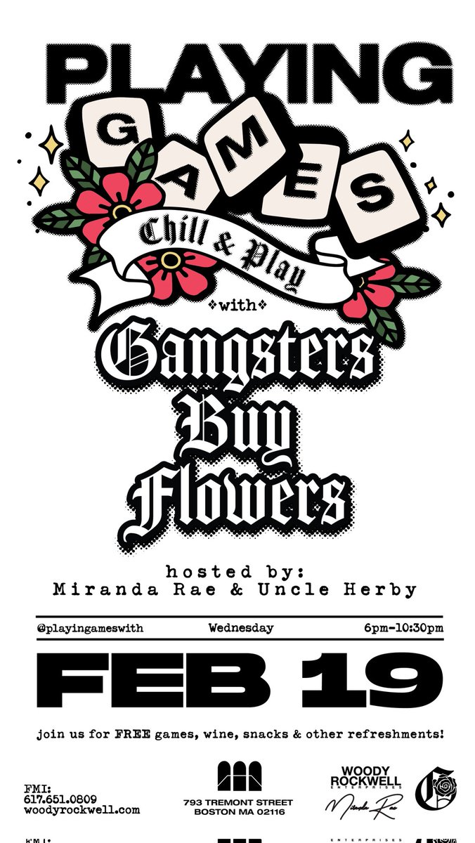 unclehooby's tweet image. WE ARE PLAYING GAMES W/GANGSTERBUYFLOWERS. 

FREE AND OPEN TO THE PUBLIC