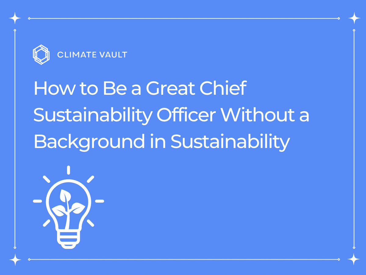 What does it take to be an effective #ChiefSustainabilityOfficer in today's business landscape?

In our new blog, we break down the key skills, challenges &amp; opportunities facing today’s #sustainability leaders and those considering the role hubs.ly/Q036f5xb0