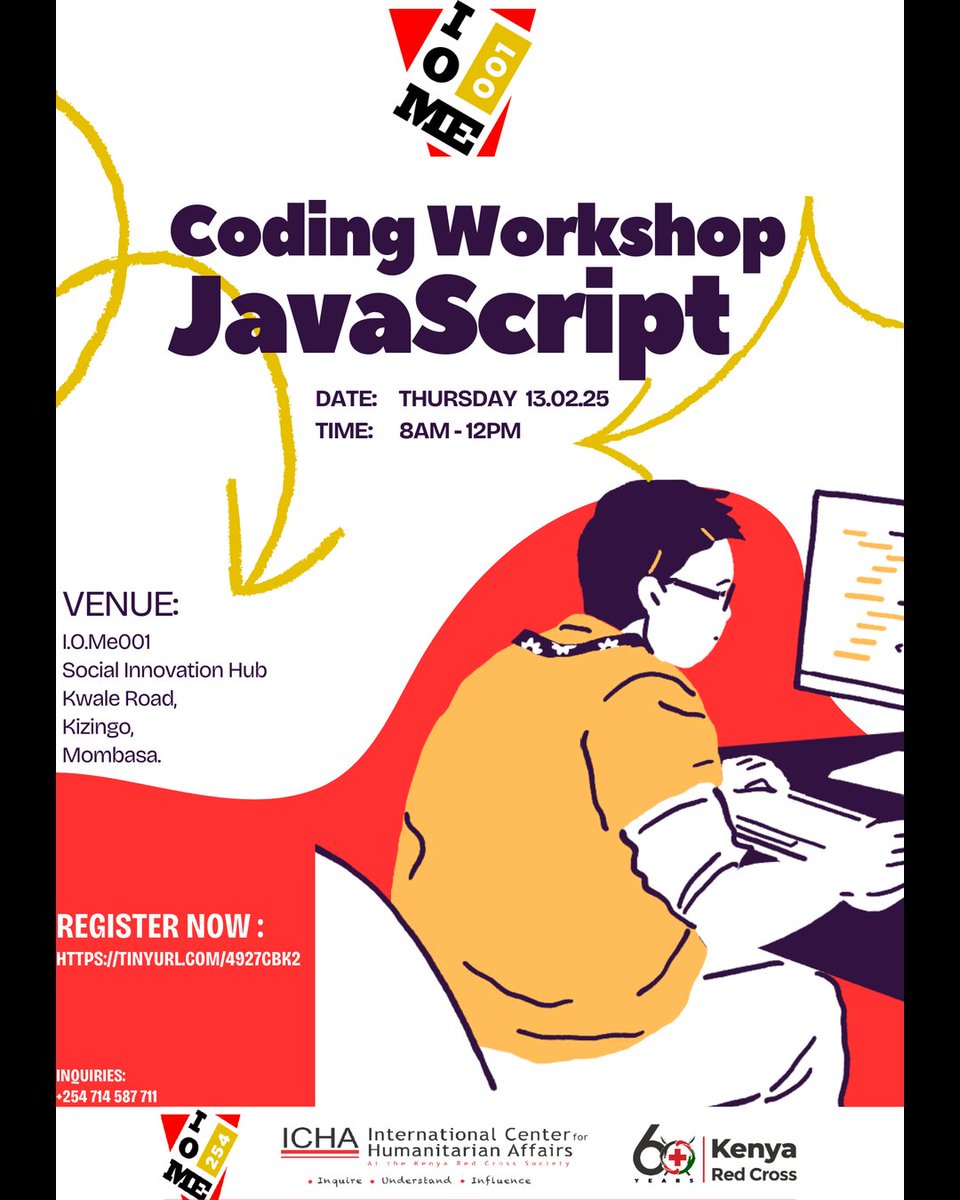 iome254's tweet image. ✨ Ready to decode the magic of JavaScript? 💻 Join our workshop and learn how to turn lines of code into powerful, functional web experiences. Whether you&apos;re a coding newbie🐣 or a curious techie 🚀, this is where the journey starts!
@icha_krc @KenyaRedCross 
#JavaScriptWorkshop