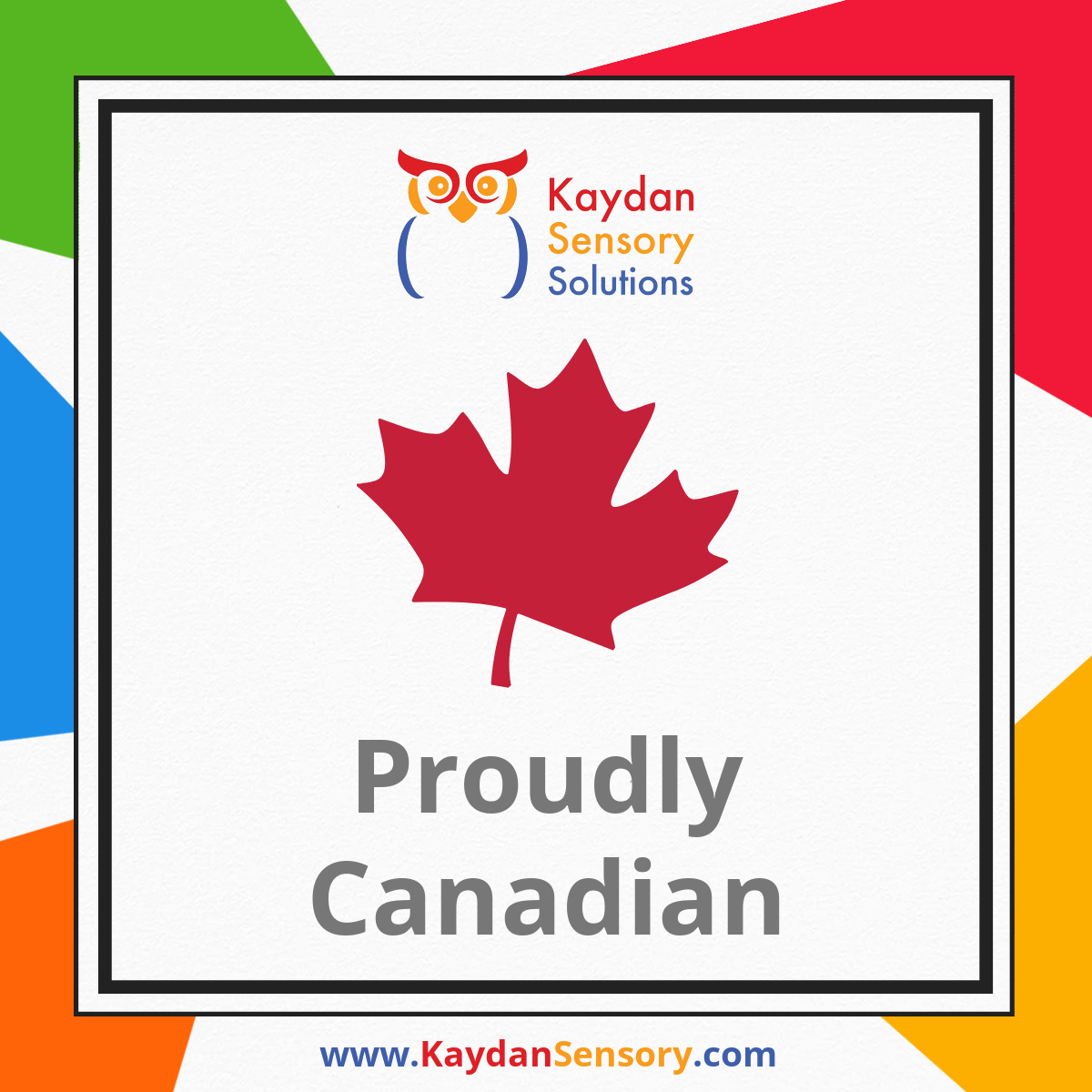 KaydanSensory's tweet photo. 🍁 Proudly Canadian
🍁 Family Owned and Operated 
🍁 Supporting Local Charities 

Now more than ever, it is so important to #SupportLocal!

Don’t forget that we do offer FREE pickup in the Collingwood area. 

#ProudlyCanadian #SupportCanadianBusinesses #SupportLocalBusinesses https://t.co/aGMM4XFtUo
