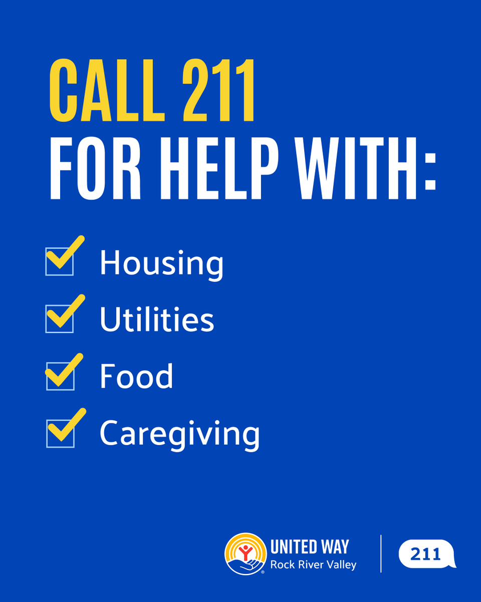 Happy 2/11 Day! We are proud to provide Winnebago County with this helpline service, and we are working now to make it even better. If you or a loved one is in need of assistance and don't know where to start, call 211! 
 #211Day #Call211 #UnitedWay #UWRRV #CommunityResiliency