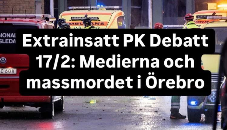 Tidigarelagd #pkdebatt! Nu på måndag 17/2. Hur skötte sig svenska medier under de första kritiska timmarna efter dådet  i Örebro, och efteråt? Vi har skickat ut en inbjudan att delta till samtliga ansvariga utgivare för de största medierna i Sverige. publicistklubben.se/debatter/extra…