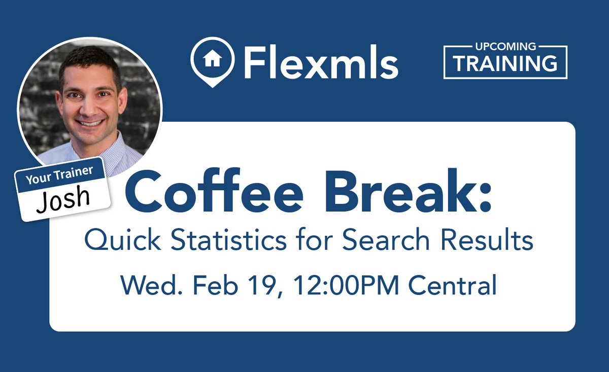 Learn how to become a market expert with Flexmls. We'll teach you how to impress your clients with your market knowledge using the Stats tab in Flexmls! Don't miss our 15-minute Coffee Break webinar.
bit.ly/4hT0kMj